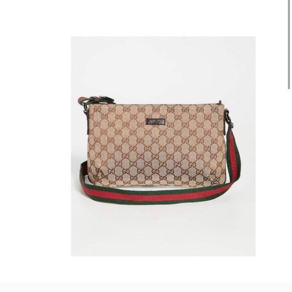 Gucci Brown Canvas Messenger Bag. - Picture 2 of 6